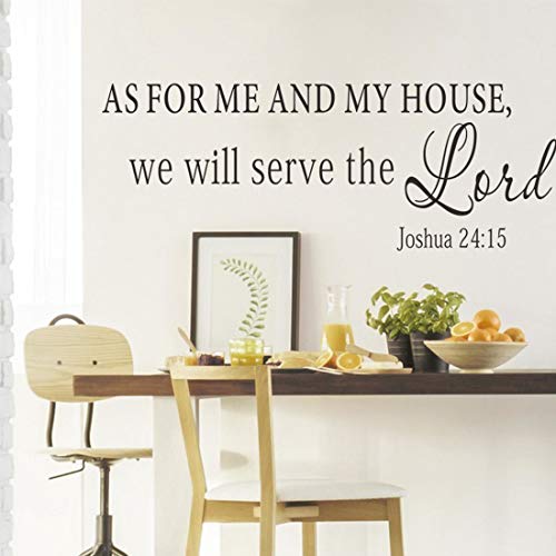 Bible Verse Scripture Room Decor Inspirational Quotes for Living Room – We Will Serve The Lord – Wall Decor for Bedroom Classroom Playroom Nursery - color: We Will Serve the Lord