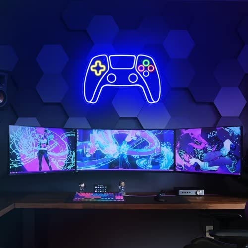 Kavaas Gamer Neon Sign, Neon Controller Sign for Gaming Room Decor - Gaming Neon Sign for Teen Boys Room Decor - Best Gamer Gifts for Teenage Boys, Kids - color: A-Gamepad5