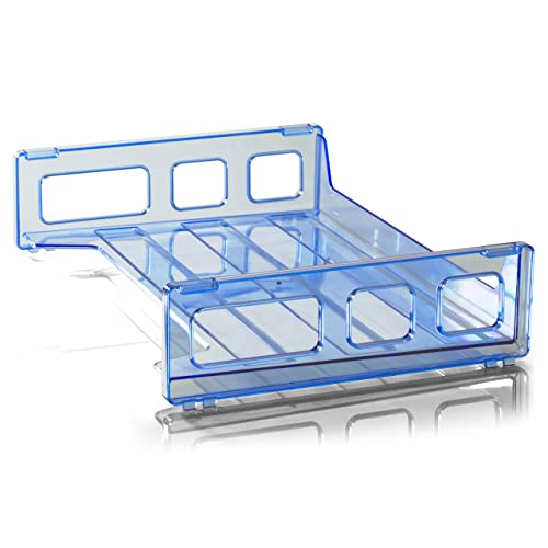 Officemate Blue Glacier Side Load Letter Tray, Transparent Blue (23218)