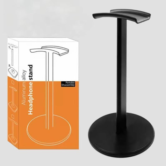 Earphone Stand, Aluminum Supporting Bar, Soft Headrest and Anti-Slip Base for All Headphones Size-for Gamers, Music Lovers&Office Workers-Great Gift for Tech Black,Round Bottom - color: Black, size: Round Bottom