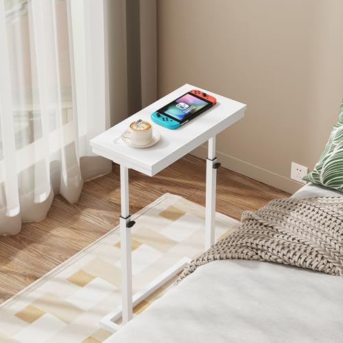 TUTOTAK End Table, Side Table, Tall Couch Table, Sofa Table, Living Room, Bedroom, White TB01BW0832 - color: White, size: 2 Pack, style: Ordinary