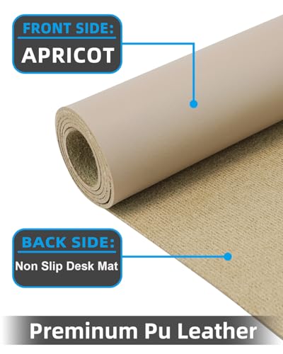 Small Desk Mat,Leather Desk Pad Protector,Desk Mouse pad,Office Desk mat,Laptop Mat for Desk, Non-Slip PU Leather Desk Blotter,Waterproof Desk Writing Pad for Office/Home(31.5"x15.7",Apricot) - color: Apricot, size: 31.5" x 15.7"