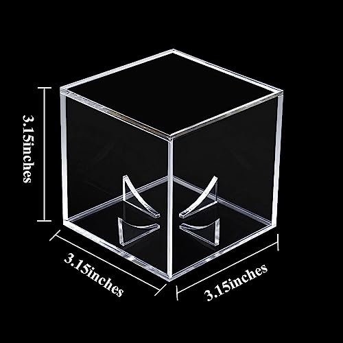 Danodoi Baseball Display Case UV Protected Acrylic Clear Baseball Holder Square Cube Ball Protector Memorabilia Autograph Display Box for Official Size Baseball - size: ONE PACK
