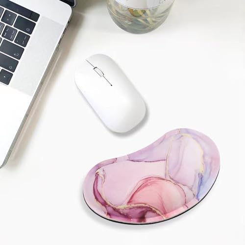 MXCOIRTP Wrist Rest for Mouse, Ergonomic Memory Foam Wrist Cushion Support Pad, Mouse Wrist Pad with Non-Slip Base for Typing Pain Relief, Office, Home, Gaming, Computer - color: Marble - Dazzling Color