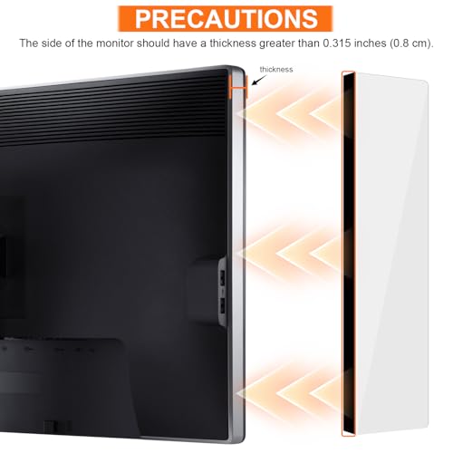 2-Pack Large Frameless Monitor Sticky Note Boards - Screen Memo Board for Edgeless Monitors, 13.6 X 3.6 Inch Home Office Computer Memo Holder - size: 2Pcs 13.6'' Clear