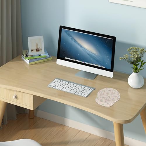 RICHEN Ergonomic Mouse Pad with Wrist Support,Non-Slip Rubber Base for Computer Laptop & Mac,Lightweight Rest for Home,Office & Travel (Pink Flowers Birds) - color: Pink Flowers Birds