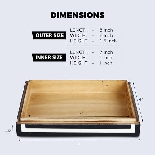 Handicrafts Home Decorative Box 8x6 – Photo Storage Box, Jewelry Organizer, Modern Decorative Storage Box with Lid, Bohemian Table Décor, Vintage Keepsake Box for Shelf or Coffee Table Décor - color: Concentric, size: 6 x 8 x 1.5 Inches