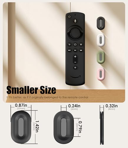 4 Pack Magnetic Remote Control Holder Wall Mount, 2025 Upgraded Smaller & Stronger Magnetic Silicone Remote Control Organizer TV Remote Charger Holder Caddy Back of TV (Multi) - color: Multi, size: 4 Pack