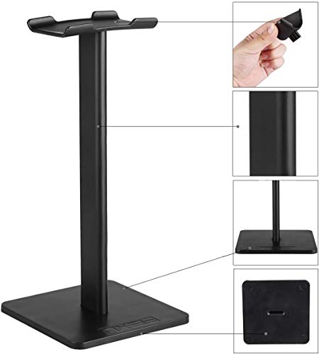 Headphone Stand, Universal Aluminum Holder Showing Display Hanger for HyperX Cloud II Gaming Headset, Microsoft Xbox One Chat, Turtle Beach Recon, Sony Headset 2.0 and More