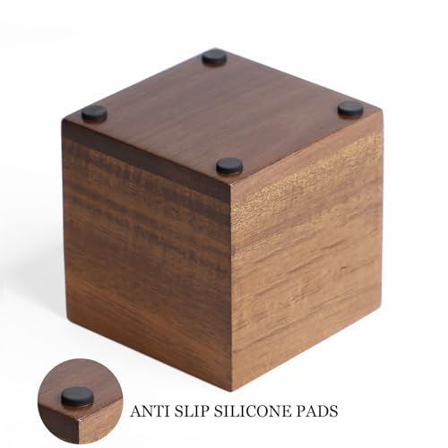 LBEMEY Remote Control Holder Caddy, Farmhouse Acacia Wood TV Remote Holder, Vintage Desk Caddy, Remote Organizer for Table (Brown - for 2 or 3 Remote Controls) - style: Brown- for 2 or 3 Remote Controls