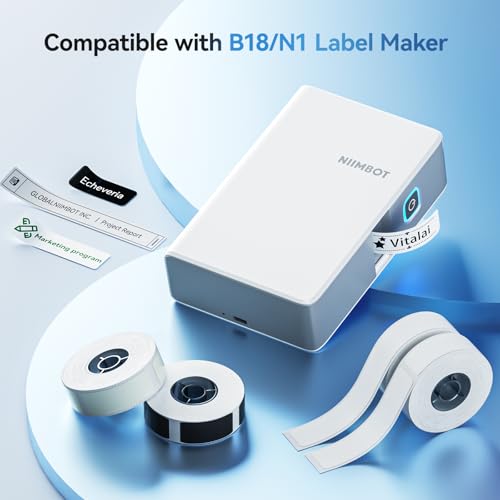 NIIMBOT Thermal Transfer Labels 0.52''x1.38'', for B18/N1 Label Maker, Long Storage Time, for Office Home Small Businesses Switch Labeling, Luminous Sticker(13mmx35mm) - color: 0.51''×1.38''-luminous