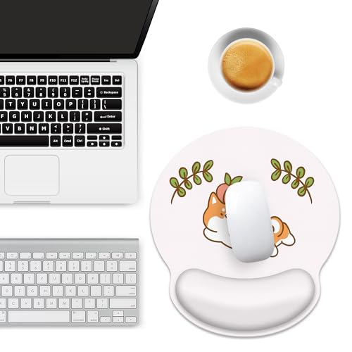 Ergonomic Mouse Pad with Wrist Support,Cute Pink Corgi Mouse Pad with Wrist Rest,Relieve Wrist Pain Mousepad Non-Slip Rubber Base,Cute Mouse Pads for Desk,Computers,Laptop,Office,Home,Accessories - color: Cute Pink Corgi