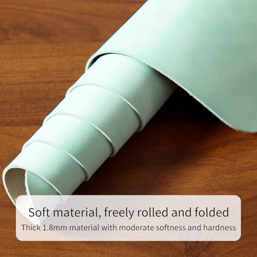 Desk Pad Soft PU Leather Large Mouse Pad Laptop Computer Desk Mat Table Blotter Flat Smooth Waterproof Non-Slip Desktop Protector Writing Pad for Office and Home (Light Green, 90x43cm) | Soft Crazy Horse PU Leather Non-Slip Desk Blotter Waterproof Writing