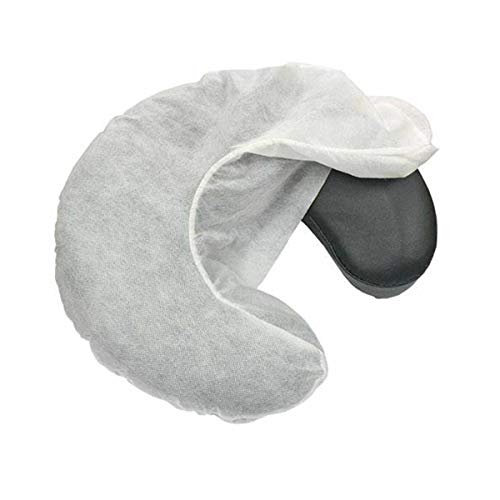 ZMDREAM Pack of 75 Headrest Covers Fitted Disposable Massage Face Rest Cradle Covers White & Black - color: White