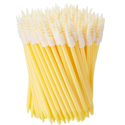 Chinco 200 Pcs Cleaning Swabs 2.56 Inch Sponge Tip Swabs Sticks for Printer Heads, Scanners, Camera Lenses, Chip Hard Disk Industries, Optical Lenses and Optical Equipment Makeup(Yellow) - color: Yellow