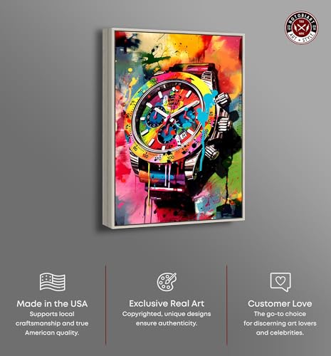 Watch For Legends Canvas Urban Graffiti Wall Art by Notoriart, Silver Frame, 24" x 36" - color: Silver Frame, size: 37"L x 25"W