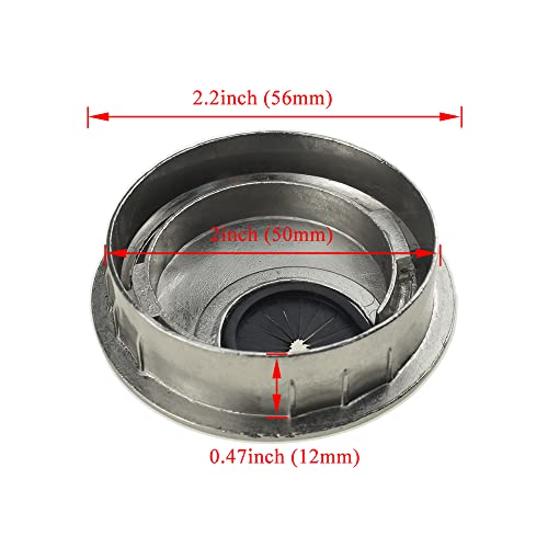 HAHIYO 2Pcs 2Inch/50mm Brushed Silver Zinc Alloy Desk Grommet Wire Grommet Cable Management Cord Hole Cover Desk Wire Hole Insert Wire Organizer for Computer Office Home School Equipment Systems - color: BrushSilver, size: Metal-2in-BrushSilver-2P
