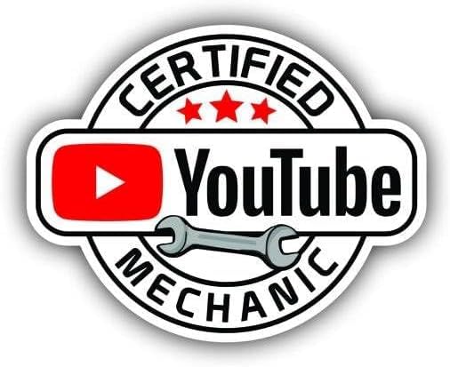 3 PCS Certified YouTube Mechanic Stickers Funny Tool Box Decal, Hard Hat Sticker for Mechanics, Waterproof Vinyl 2 Inch Toolbox Stickers for Men, Electricians, Garage, Union - size: 3.5in