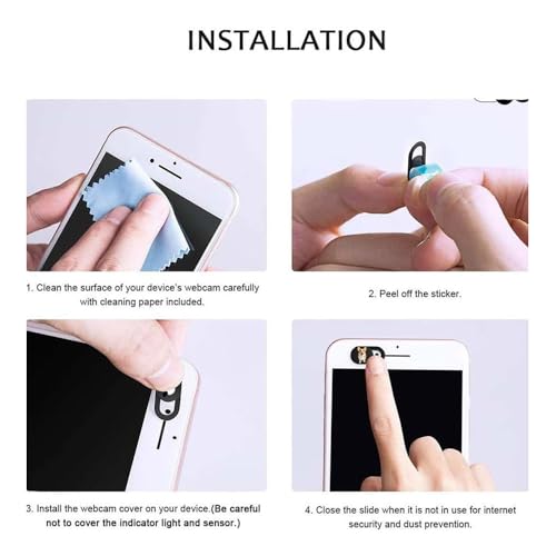 Laptop Camera Cover Slide - Camera Cover Protector Privacy for Laptop and Computer, 0.75 * 0.35 inch Webcam Cover Slide Camera Blocker (6 pcs)