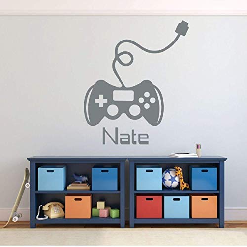 Personalized Gamer Wall Decal - Custom Name Controller Vinyl