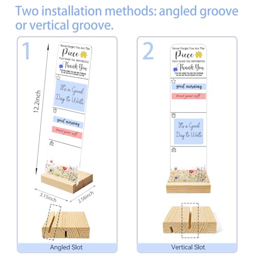 Sticky Note Holder Acrylic Monitor Memo Board Desk Organizers and Accessories Desk Decor Post It Note Holder with 200Pcs Sticky Notes Thank You Appreciation Office Desk Sign - color: Difference