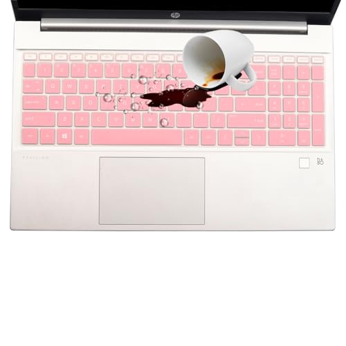 Keyboard Cover for 15.6 17.3 HP Laptop 17-cn 17-cp 15-fc 15-fd 15-eg 15-eh 15-er Series 15-fc0025dx 15-fc0093dx 15-fd0083wm 15-fd0107dx 15t-fd000/fd100 15t-eg300 17t-cn300/cn400 17-cn 17z-cp-Palepink - color: Palepink(Regular Letters)