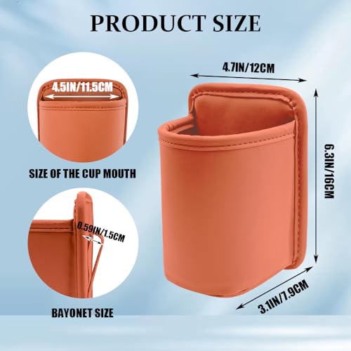 Large Car Door Cup Holder, Clip On Car Cup Holder, Auto Clip on Door Back Seat Extra Drink Holders, Automotive Accessories Water Bottle Organizer Mount Universal for Most Vehicles (Orange) - color: Orange