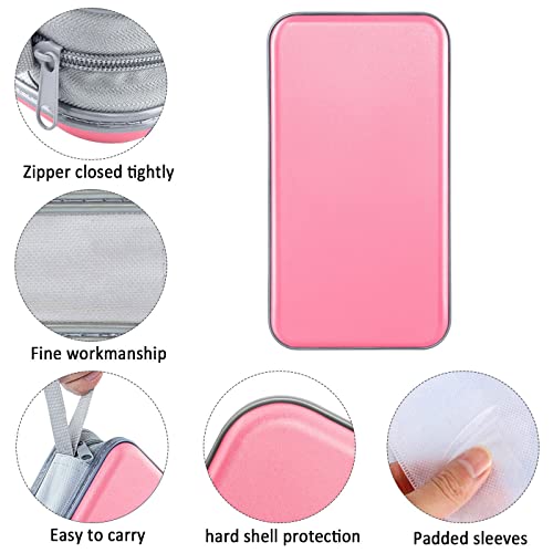 Siveit CD Case holder, 80 Capacity CD/DVD Case Holders Wallet Hard Plastic CD DVD Disc Cases Storage Binder for Car Home Office Travel (Pink) - color: Light Pink