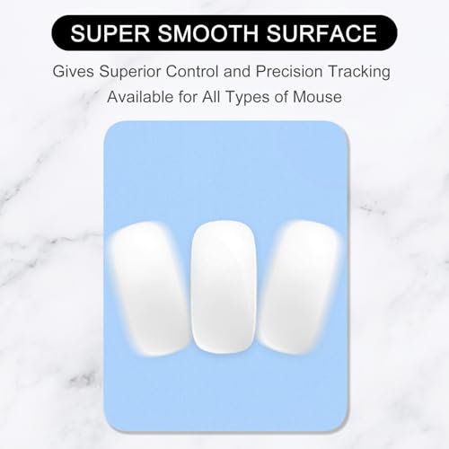 Hsurbtra Mouse Pad, Premium-Textured Square Mousepad 7 x 9 Inch, Thick 3 mm Anti-Slip Waterproof Rubber Pretty Cute Computer Mat for Office Gaming Laptop Women Kids Sky Blue - color: Sky Blue, size: Square Mousepad (7" x 9")