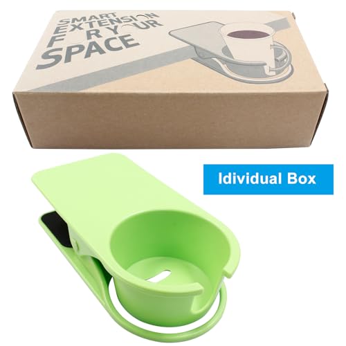 Jiozermi Drinking Cup Holder Clip, Desk Drink Holder Clip Adirondack Chair Cup Holder with Clip Cup Clip Holder for Water Drink Beverage Soda Coffee Mug(Green) - color: Green