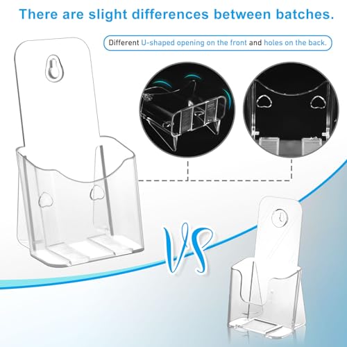 xydstay Acrylic Brochure Holder 4x9 Inches Slant Back Design, Clear Display Stand, Plastic Table Stand Sign Holder,Pamphlet Holder Flyer Holder,Display Stand,Table Signs Plastic Paper Holder for Office, Home, Store, 2 Pack