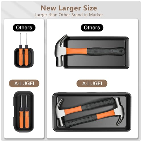 A-LUGEIćš±š“š£š°šćć5 Sizeć Tool Box Organizer Tray Divider Set, ćBlackć Desk Drawer Organizer, Garage Organization and Storage Toolbox Accessories Rolling Tool Chest Cart Cabinet WorkBench Small Part - size: 58pcs-5 Size