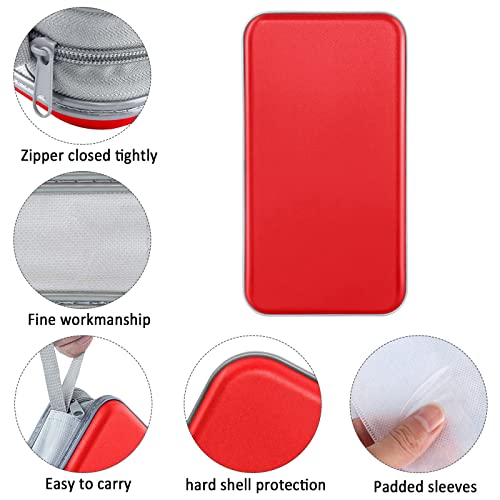 Siveit CD Case Holder, 80 Capacity CD/DVD Case Holders Wallet Hard Plastic CD DVD Disc Cases Storage Binder for Car Home Office Travel (Red) - color: Red