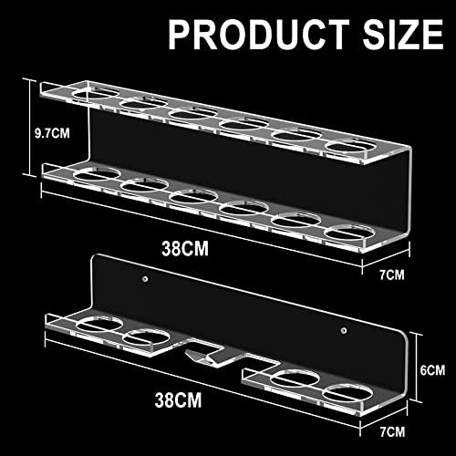 Cosmos Acrylic Billiard Ball Storage Shelf Holder - Pool Balls Display Rack Wall Mount Organizer for 16 Balls & Ball Rack in Billiard Game Room & Bar Pool Cue Accessory (Transparent Clear) - color: Transparent Clear