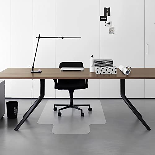 Naturehydro Clear Chair Mat for Hard Floors - 48" x 30" Transparent Computer Desk Floor Mats for Wood Tile Protection, BPA and Phthalates Free (with Extended Lip) - color: For Hard Floor, size: 30'' x 48'' with Lip