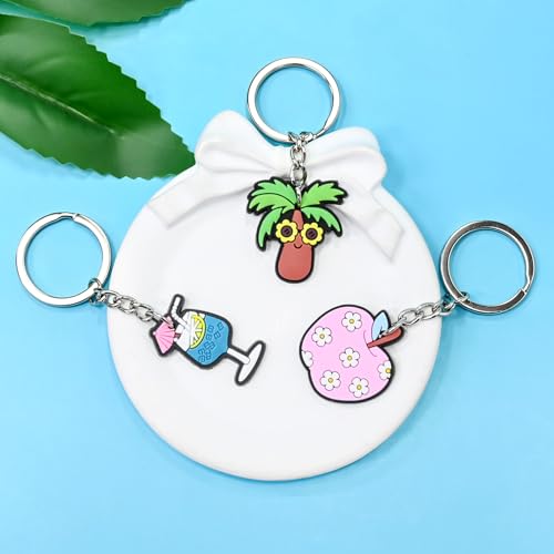 Keychains Bulk,Funny Key Chain for Prizes Incentives Holiday Gifts Birthday Party Favors - color: 30pcs Summer Keychains