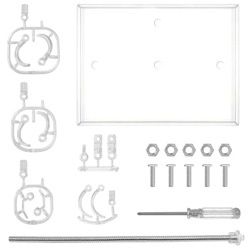 Action Figure Stand with Adjustable Metal Arm, Action Figure Display Holder Stand Compatible with 6 Inch Marvel Legends, HG RG BB SD SHF & Gundam 1/144 Models, Comes with Screwdriver(2Pcs Clear)