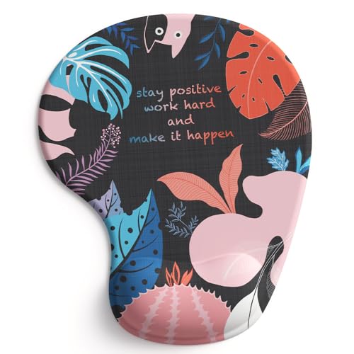 Office Mousepad with Gel Wrist Support - Ergonomic Gaming Desktop Mouse Pad Wrist Rest - Design Gamepad Mat Rubber Base for Laptop Computer -Silicone Non-Slip Special-Textured Surface (12Positive) - color: 12Positive