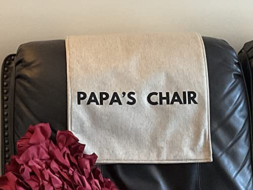 Bittlemen Co Headrest Covers for Recliners Furniture Slipcovers Furniture Protectors for Sofas Theater Chairs Office Chairs Chair Pads Perfect for Gifts Made in USA 17x27 (Papa's Chair) - color: Papa's Chair