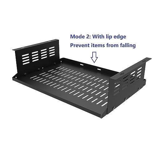 Under Desk Computer Mount for Small Form Factor SFF Computers and PCs,Using Space 17.3" x H 4" x D 12", Compatible with PlayStation 4, PS4 Slim, PS4 Pro,Gaming Under Desk(4inch High) - size: 4inch High