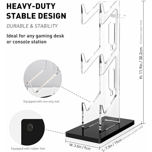 Game Controller Enhance Gaming with A 3 Tier Controller Holder & Headset Stand for PS5, PS4, Xbox ONE, Switch, & STEAM. Create A Gaming Fortress.