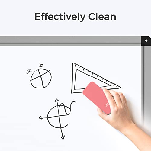 loukin Magnetic Dry Erase Eraser, Whiteboard Eraser, Glass Board Remover, 3.4 fl oz Whiteboard Cleaner Included, for Classroom, Home and Office Use (Pink) - color: Pink-1 Pack