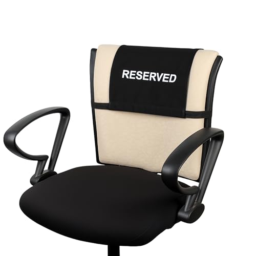 Aspire 24 Pcs Reserved Chair Covers with Elastic, Stretchable Reserved Seating Signs for Recliner Chair, Sofa Reserved Headrest Cover - color: Black, size: 24 packs