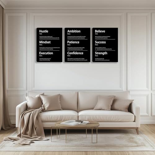 Motivational Wall Decor Paintings Inspirational Office Wall Decor Posters Prints 3 Pieces Bedroom Decor Living Room Office Canvas Picture Wall Painting Home Decoration Framed Artwork (60" Wx28 H) - color: Decor-22, size: 20 x 28 inch x 3pcs