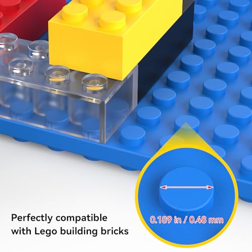 BlissBox 8-Pack Small Floating Shelves for Wall Compatible with Lego Building Bricks, 5x5.5inch Dual‑Sided 16x17 Studs for Brick Storage and Display, ABS Display Shelves for Room Decor, Multicolor - color: Multi Color