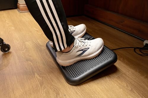 Cozy Products Toasty Toes Foot Warmer, Ergonomic Heated Footrest with 3 Adjustable Positions and 2 Heat Settings, Portable Space Heater, 105 Watts, Black, 12" x 18" x 5"