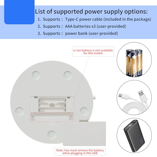 Rotating Display Stand with USB Power Cable, Mute Rotating Turntable 5.9" 11lb Load, Adjustable Speed and Direction, Used for Jewelry, Shoes and Turner Glitter Cups Shooting and Display (5.9"white) - color: 5.9" white