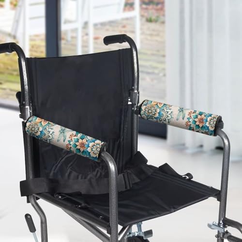 Wheelchair Armrest Covers Boho Dragonfly Wheelchair Accessories Chair Arm Pads Universal for Wheelchair Armrests Office Transport Chairs Scooters - color: Boho Dragonfly
