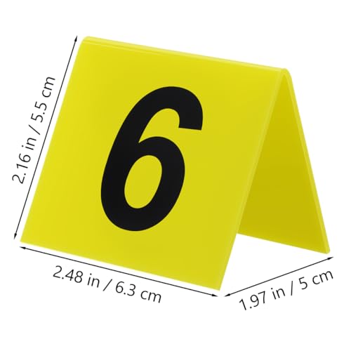 Tofficu Reusable Acrylic Number Markers Double-Sided Table Number Signs 1-10 for Restaurant Banquets Game Supplies and Event Seating