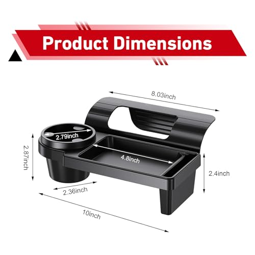 Car Window Storage Organizer, Vehicle Door Side Hanging Storage Box with Cup Holder & Phone Mount, Clip-on Car Door Edge Storage Box for Cell Phone, Wallet, Keys, Sunglasses (Style 1) - size: Style 1